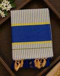Elegant Tissue Saree with green Border and stripes - SRPKL043