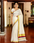 Pure Cotton Tissue Stripes Saree - SRPKL037