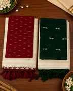 Power Loom Fancy Cotton Saree with Running Blouse - SRPKN018