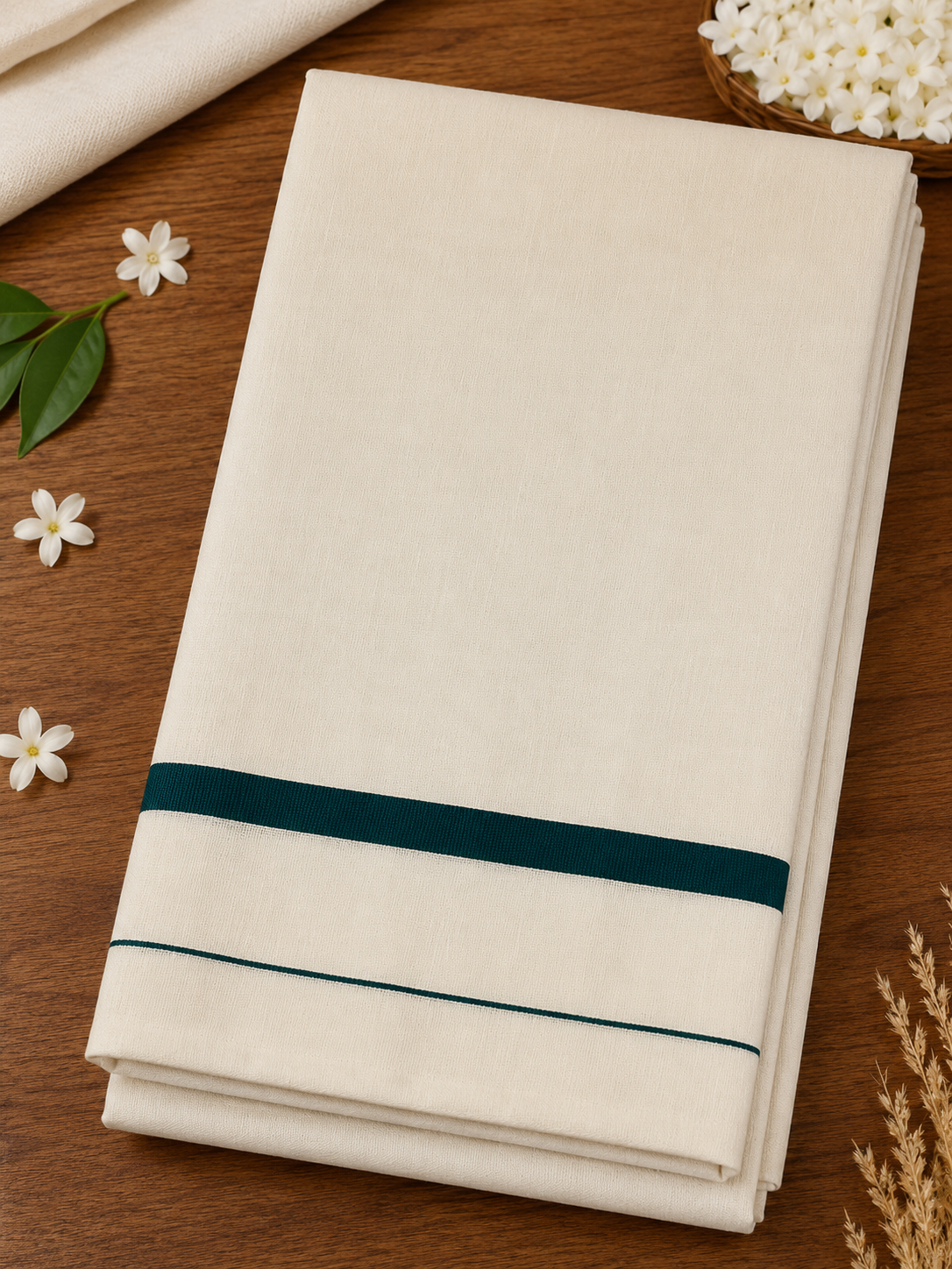 Pure Cotton Puliyilakkara Saree - SRPKN049