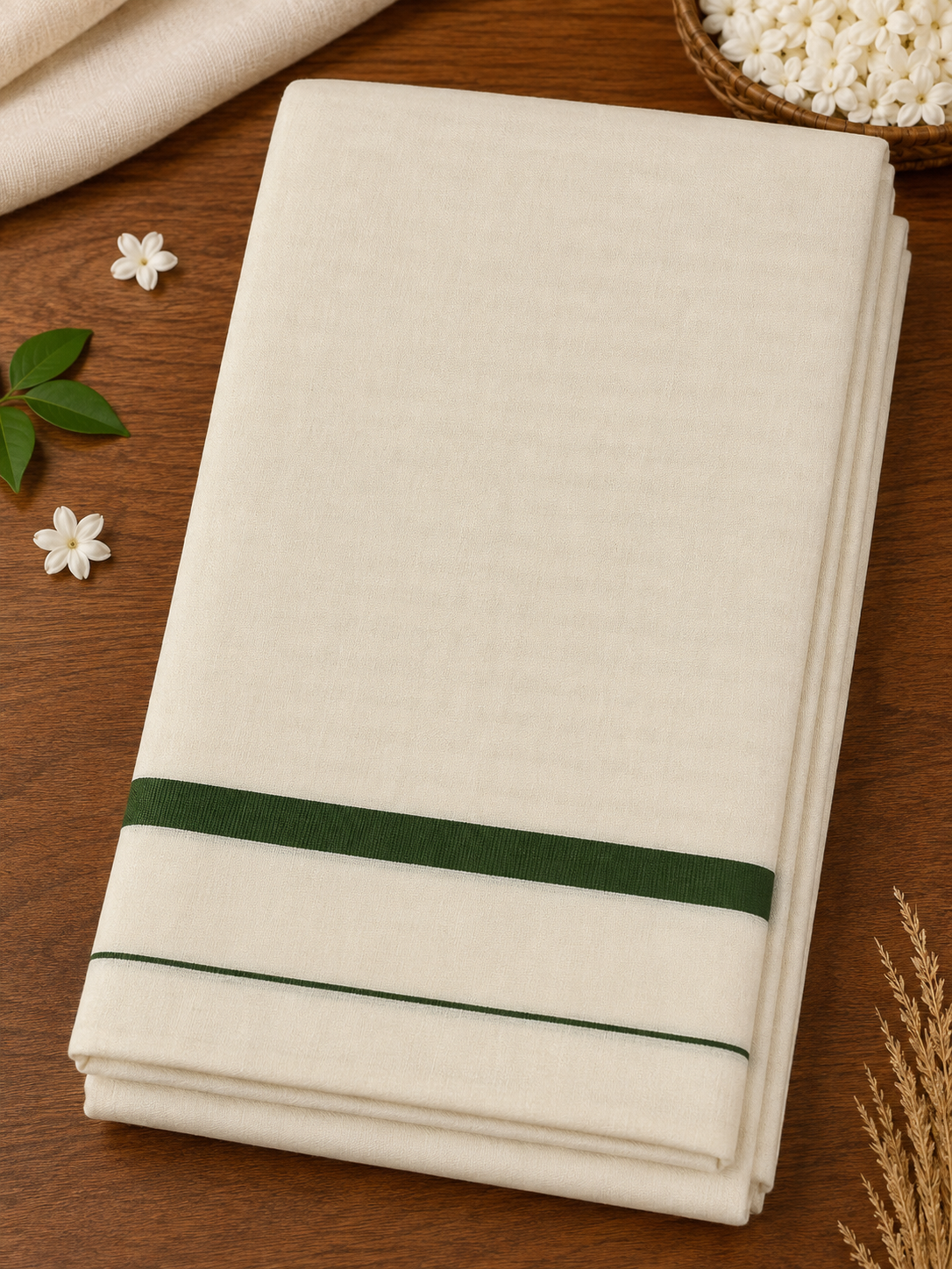 Pure Cotton Puliyilakkara Saree - SRPKN049