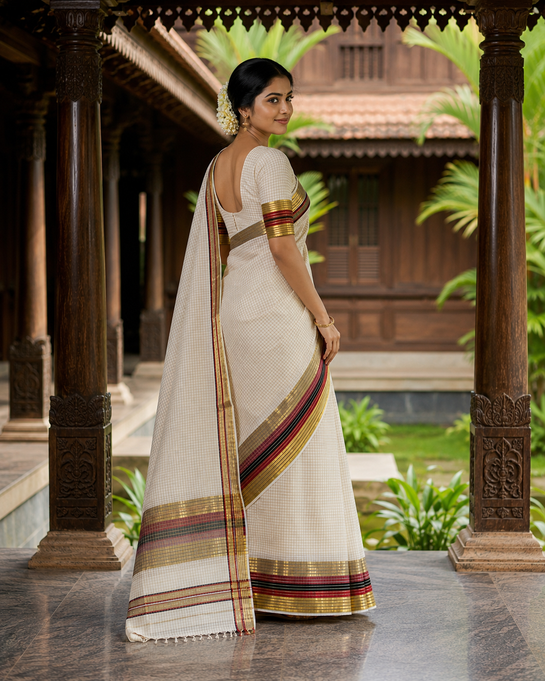 Elegant Multi-Color Tissue Saree with Running Blouse