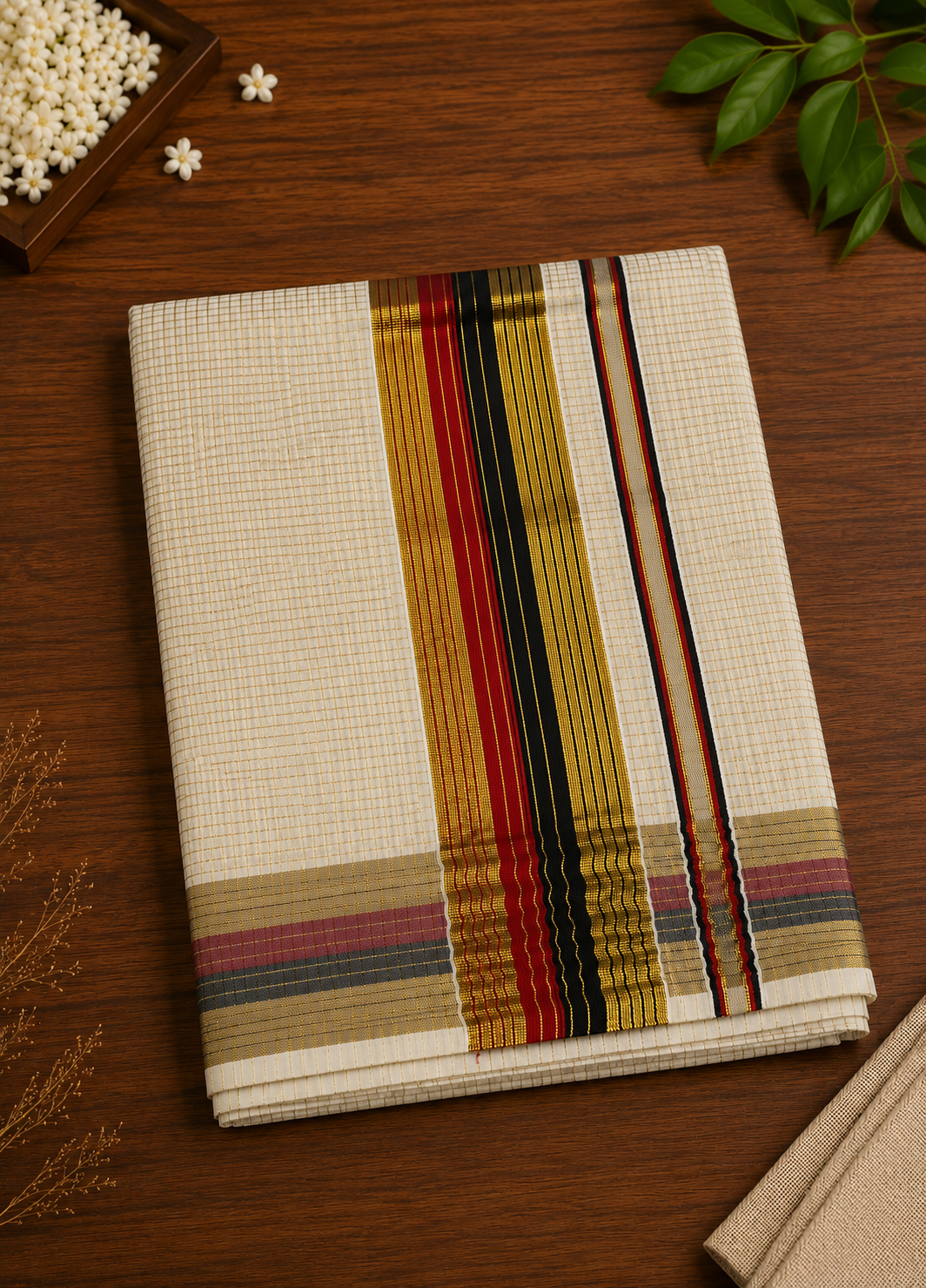 Elegant Multi-Color Tissue Saree with Running Blouse