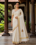 Elegant Tissue Saree with Nettipattom Embroidery