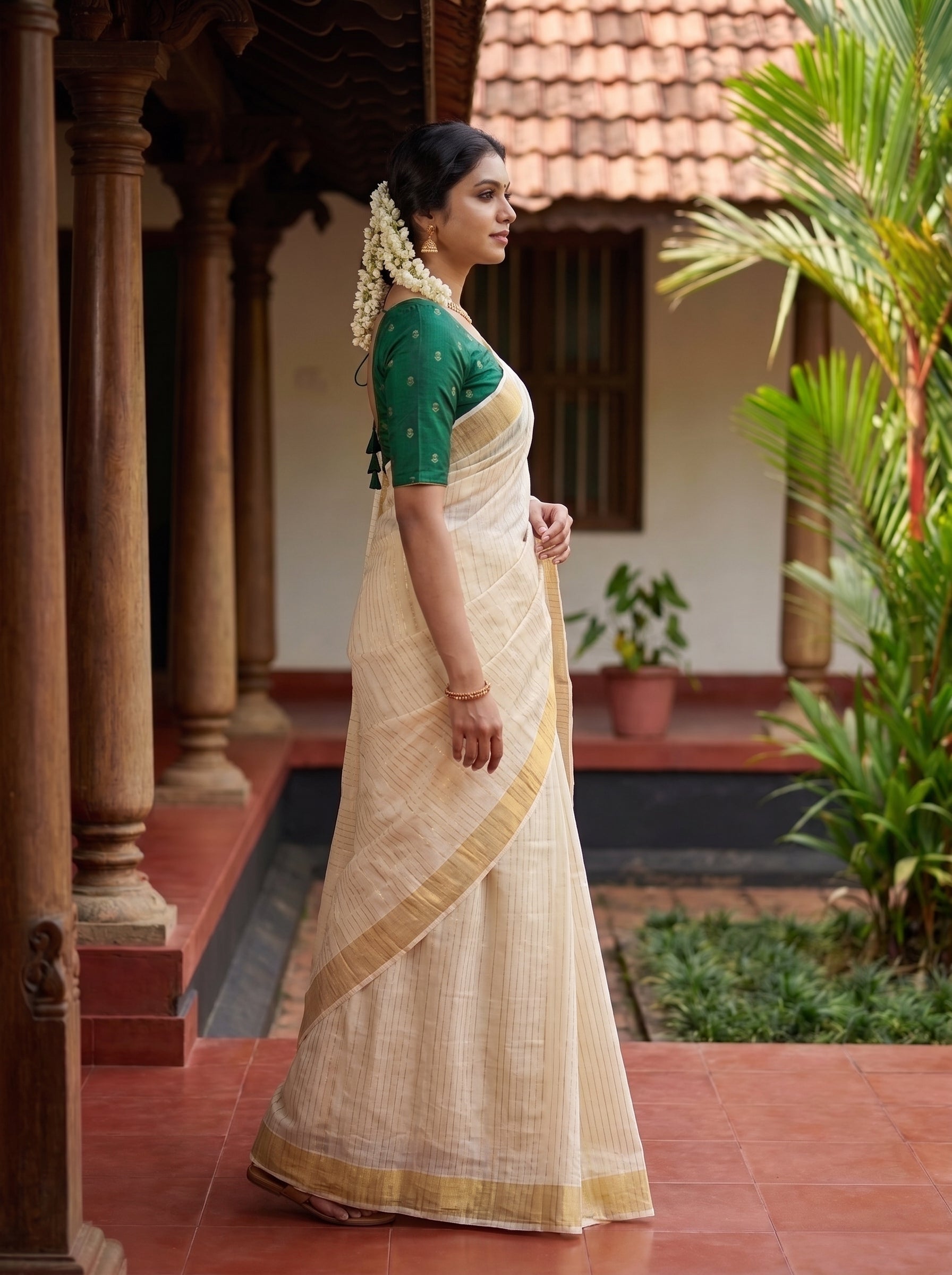 Fancy Cotton Saree with Running Blouse
