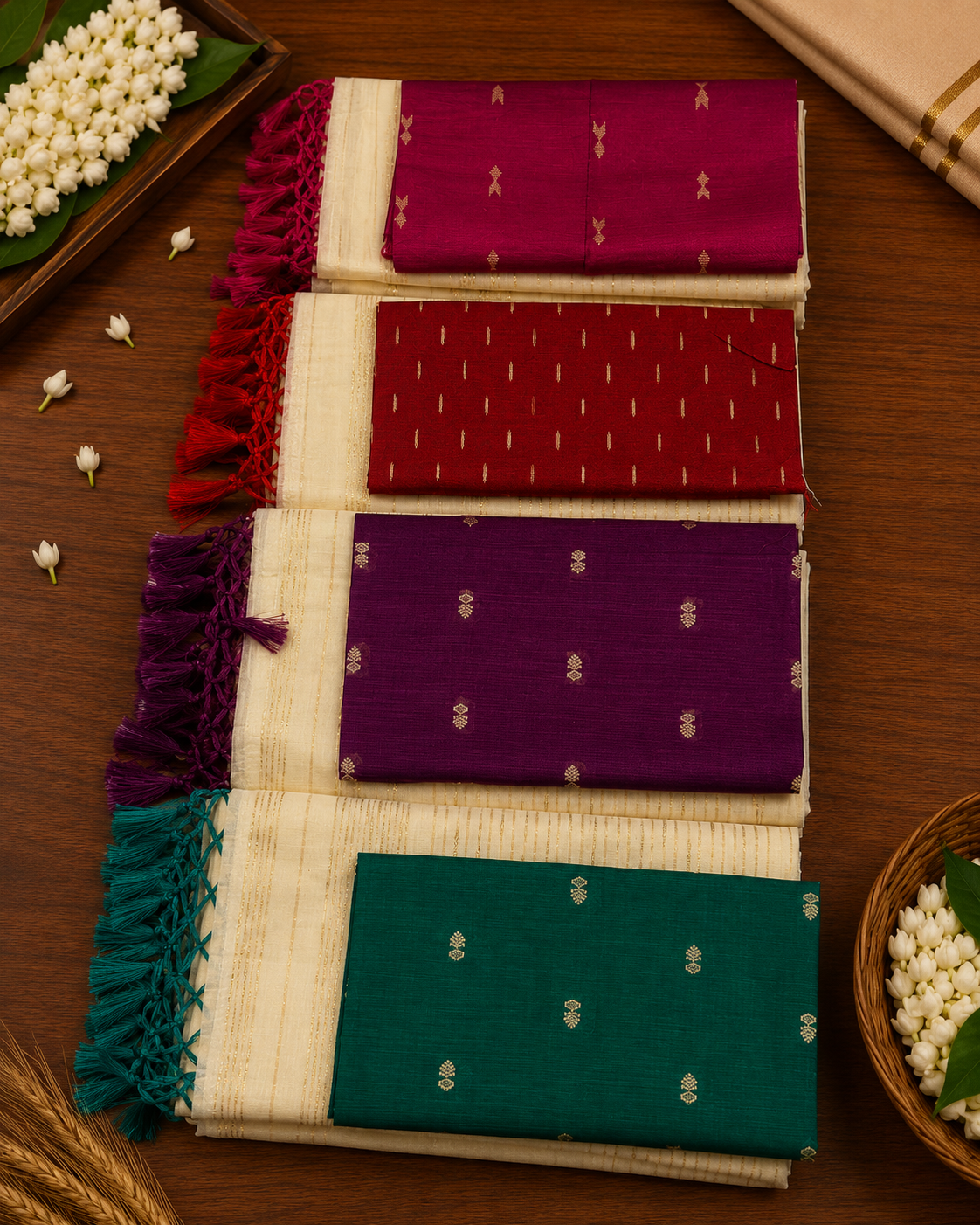 Fancy Cotton Saree with Running Blouse