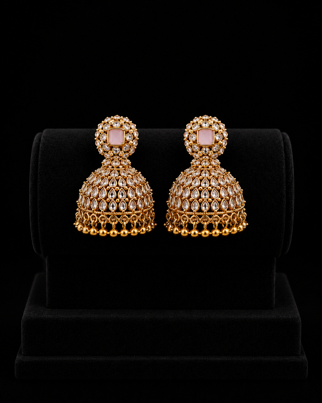 Gold Jhumka Earrings (sample)