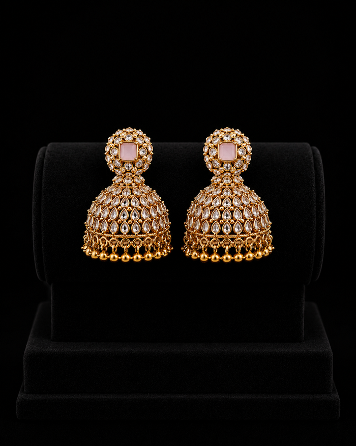 Gold Jhumka Earrings (sample)