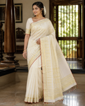 Premium Handloom Light Design Saree (100/100 Count) with Running Blouse